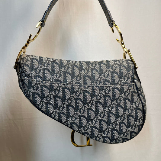 Dior Vintage Oblique Canvas Saddle Bag TS3747