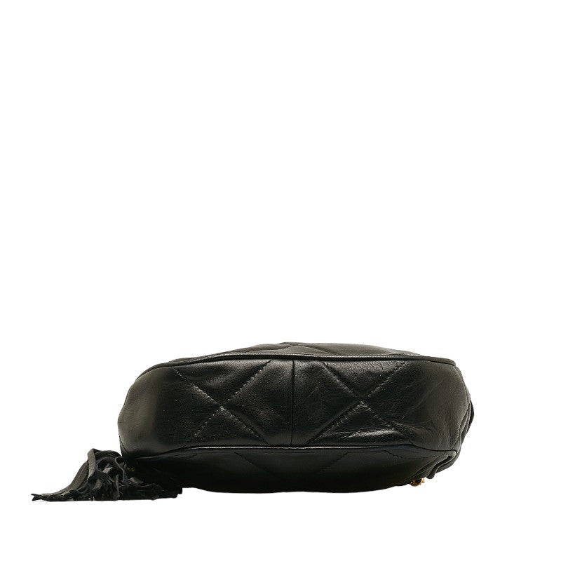 Chanel Vintage Cocomark Mattress Tassel Chain houlder Bag Pocket Black  Lady Chanel