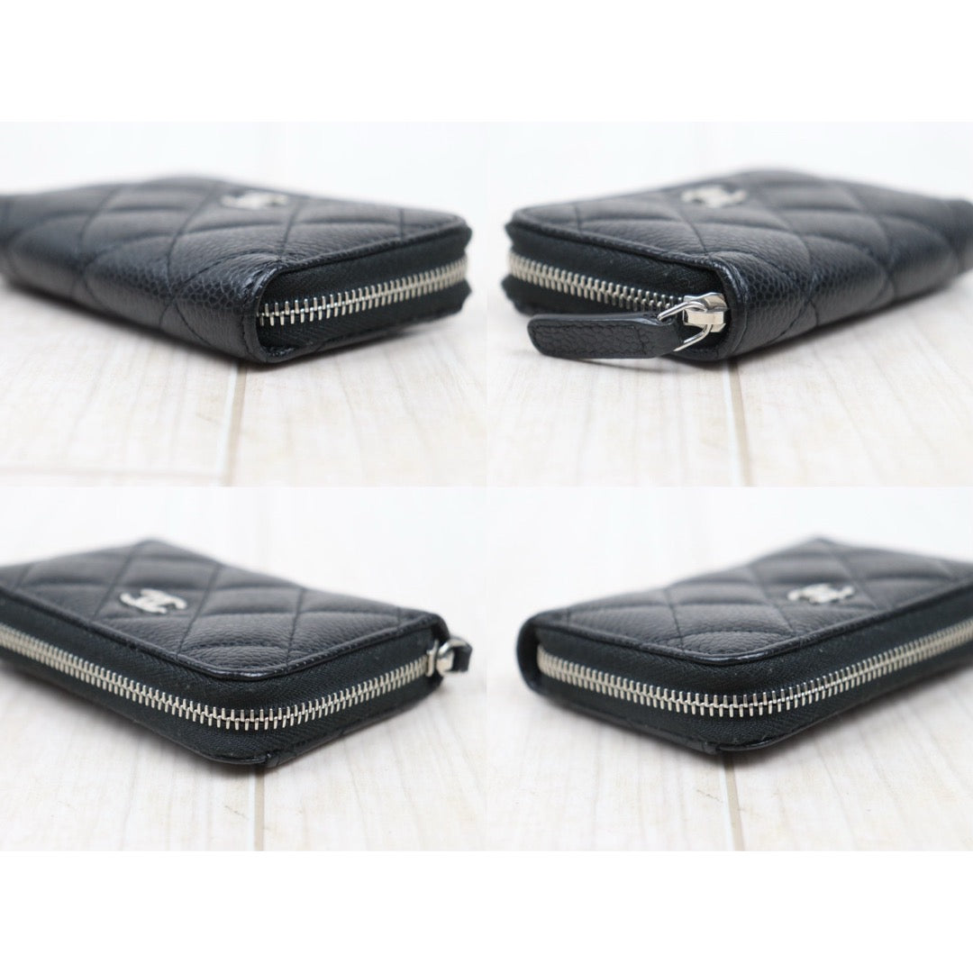 Very Good ( Rank A) ｜CHANEL Caviar Skin Calf Leather Coin Purse Black Made In 2020 Year｜25052911