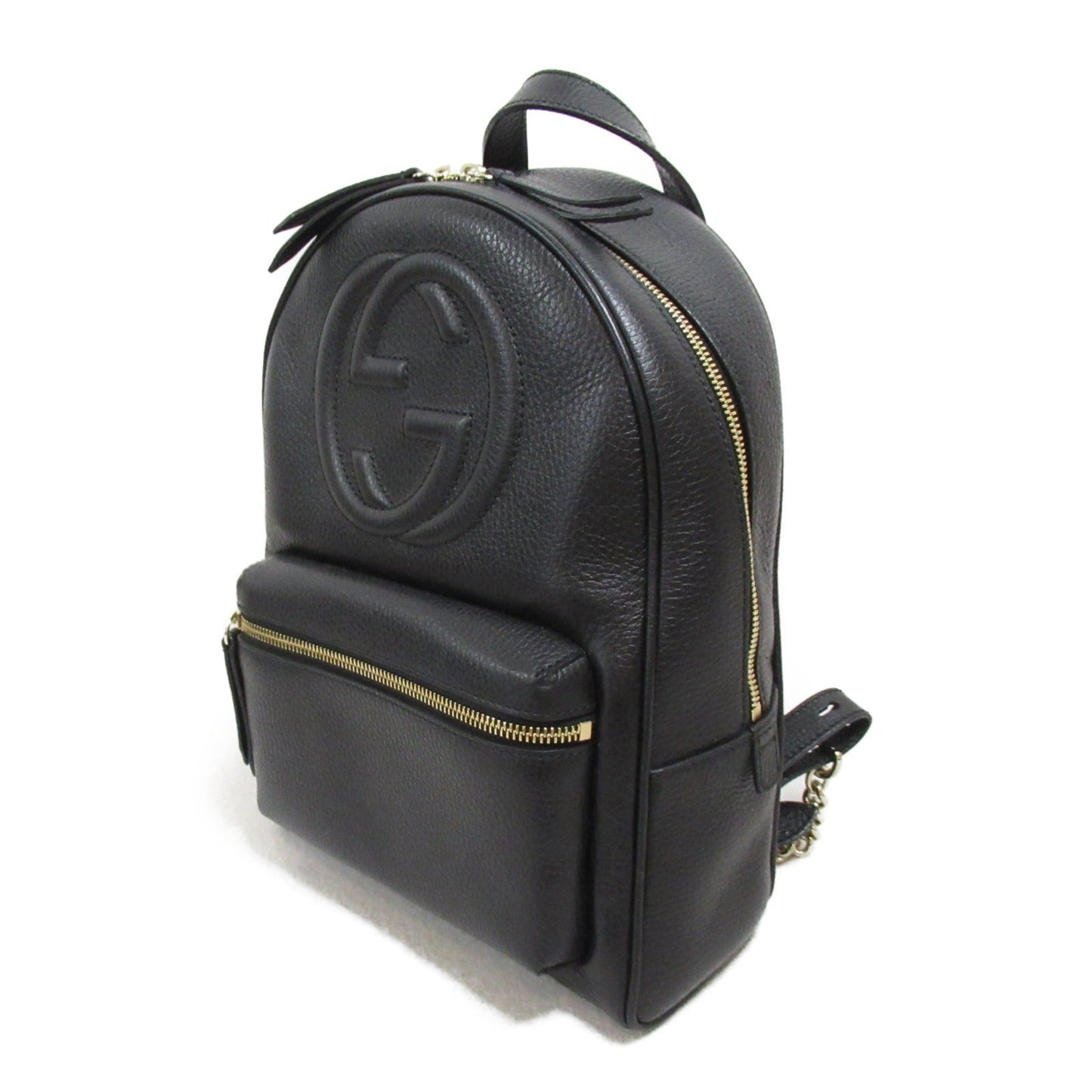 Gucci  Backpack Interlocking G Rucksack Backpack Leather  Black  536192
