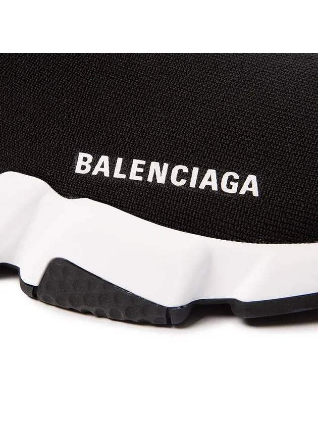 Luxury Balenciaga  Speed Trainer  High Top Sneakers Black White