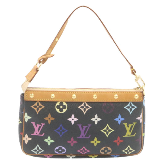 LOUIS VUITTON Monogram Multicolor Pochette Accessoires Pouch Black M92648 28274