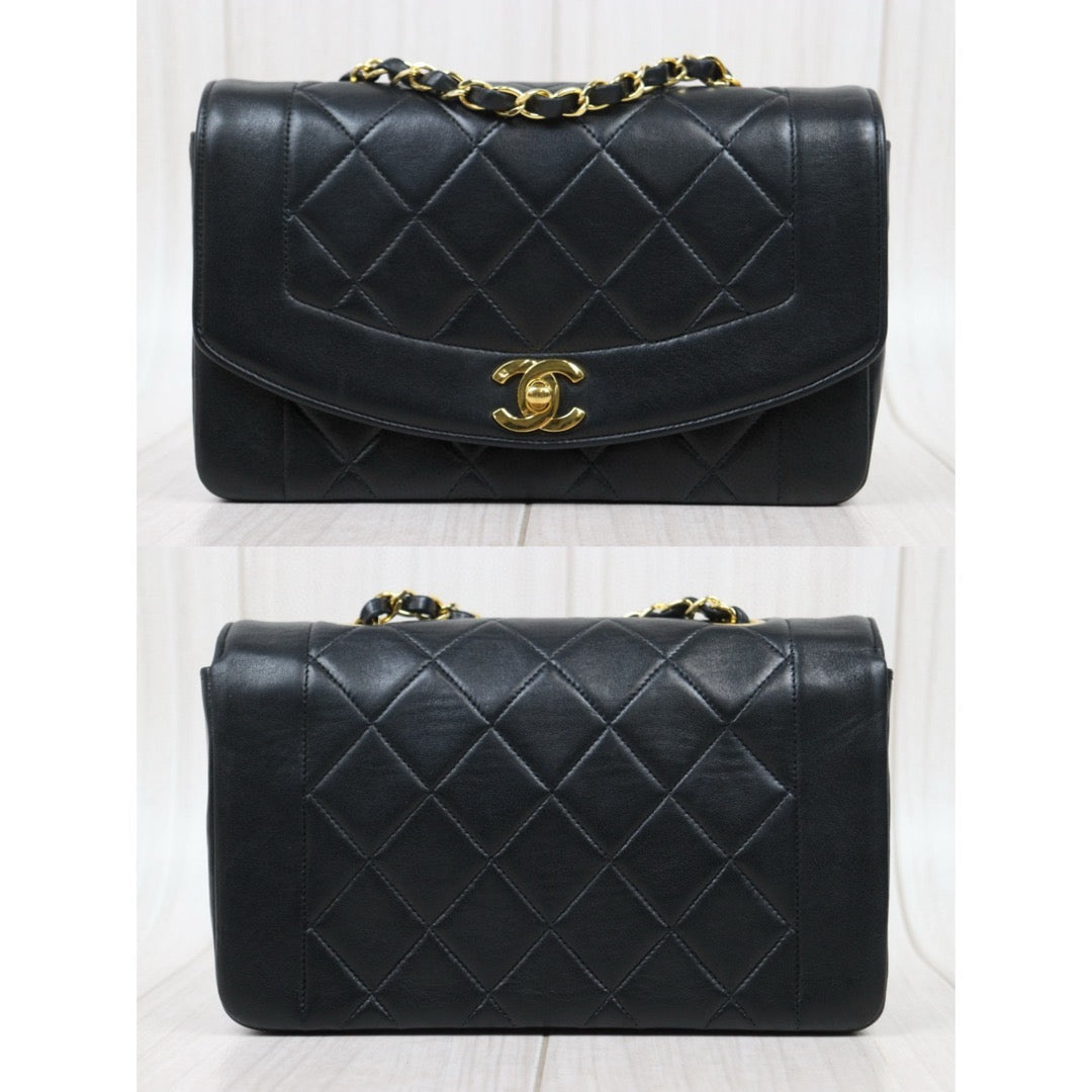Good ( Rank AB)｜ CHANEL Matrasse Diana 22 Lamb Skin  Chain Bag Made in 1991-1994 Year｜P25031403