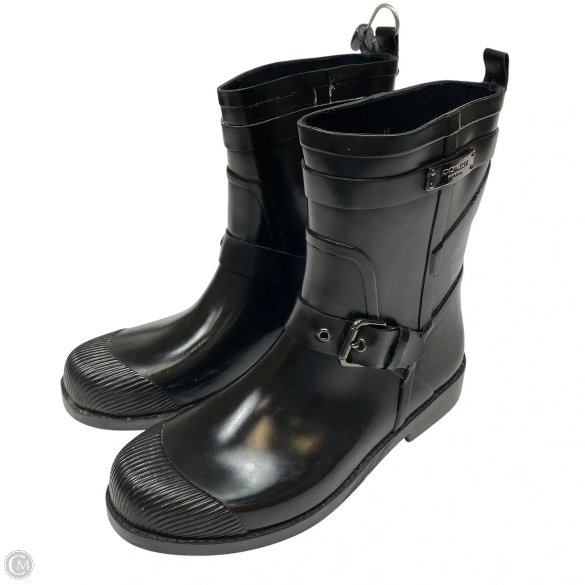 Boots Designer By Coach In Black, Size: 7