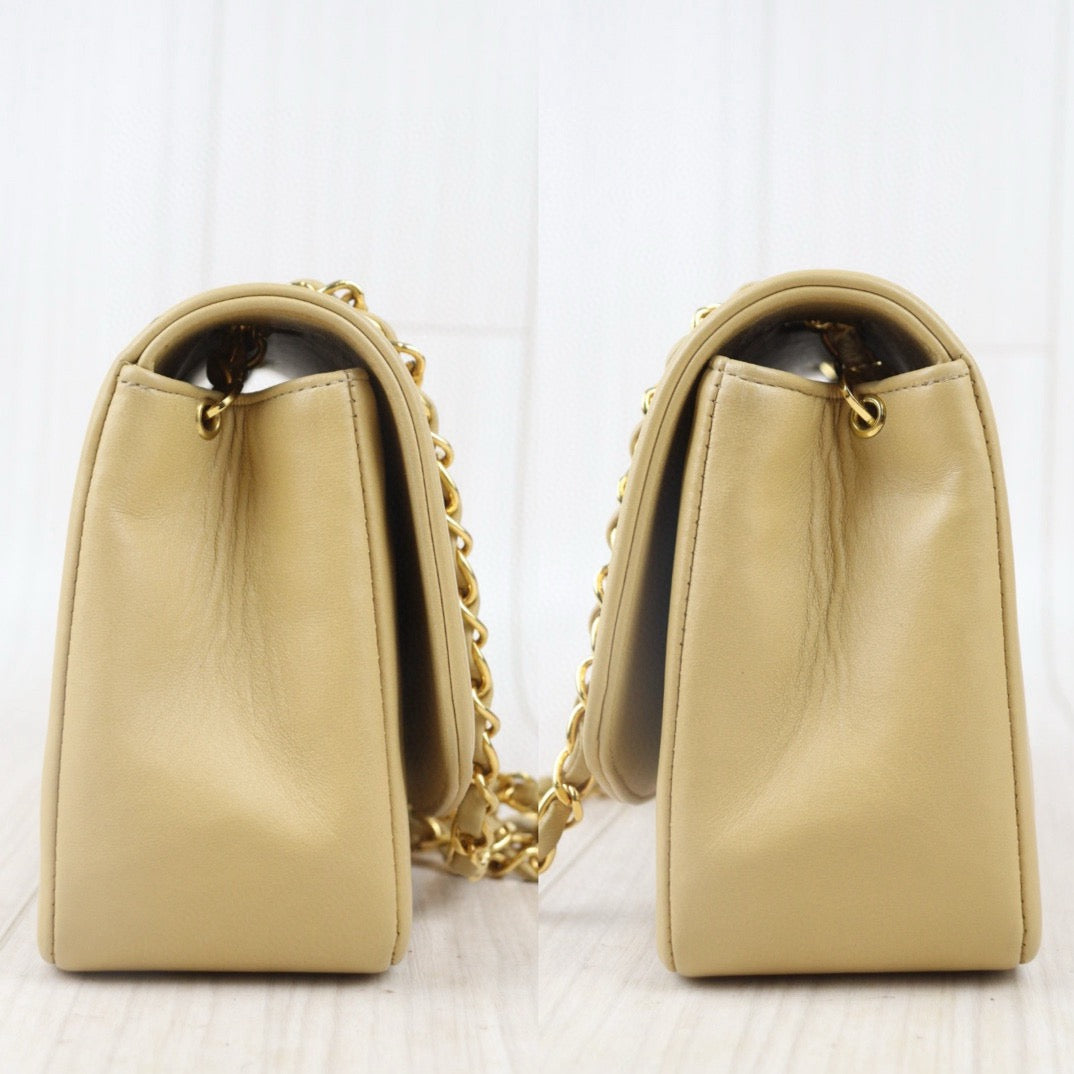 Good ( Rank AB) ｜ CHANEL Matrasse Diana 22 Lamb Skin  Chain Bag Made in 1991-1994Year｜W24082802