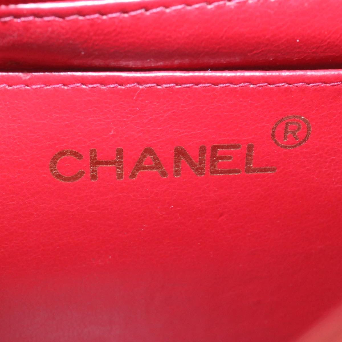 Top Quality Chanel Matelasse Chain New Shoulder Bag Lamb Skin Turn Lock Red CC Auth 28661A