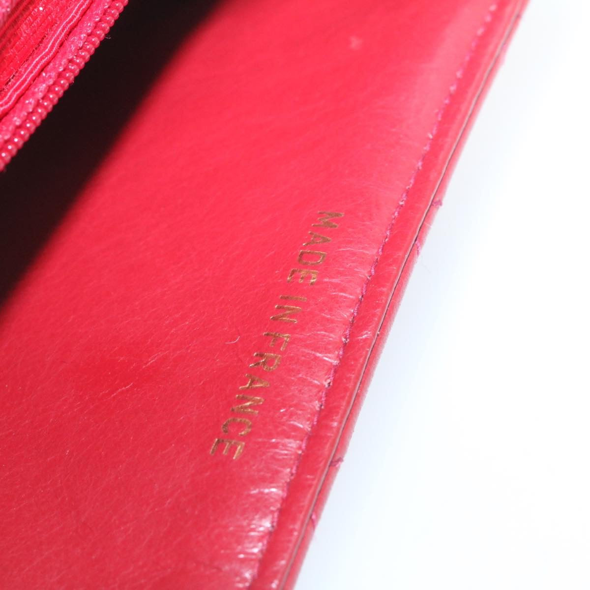 Top Quality Chanel Matelasse Chain New Shoulder Bag Lamb Skin Turn Lock Red CC Auth 28661A