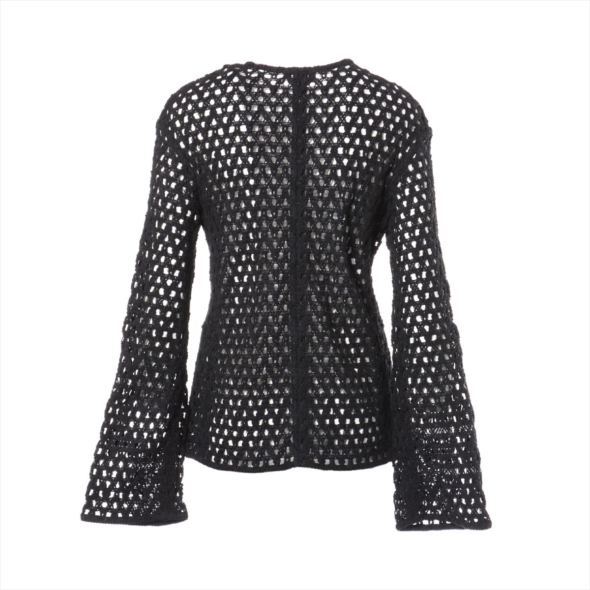 Chanel Coconut Button P65 Cotton X Linen s Jacket 40  Black