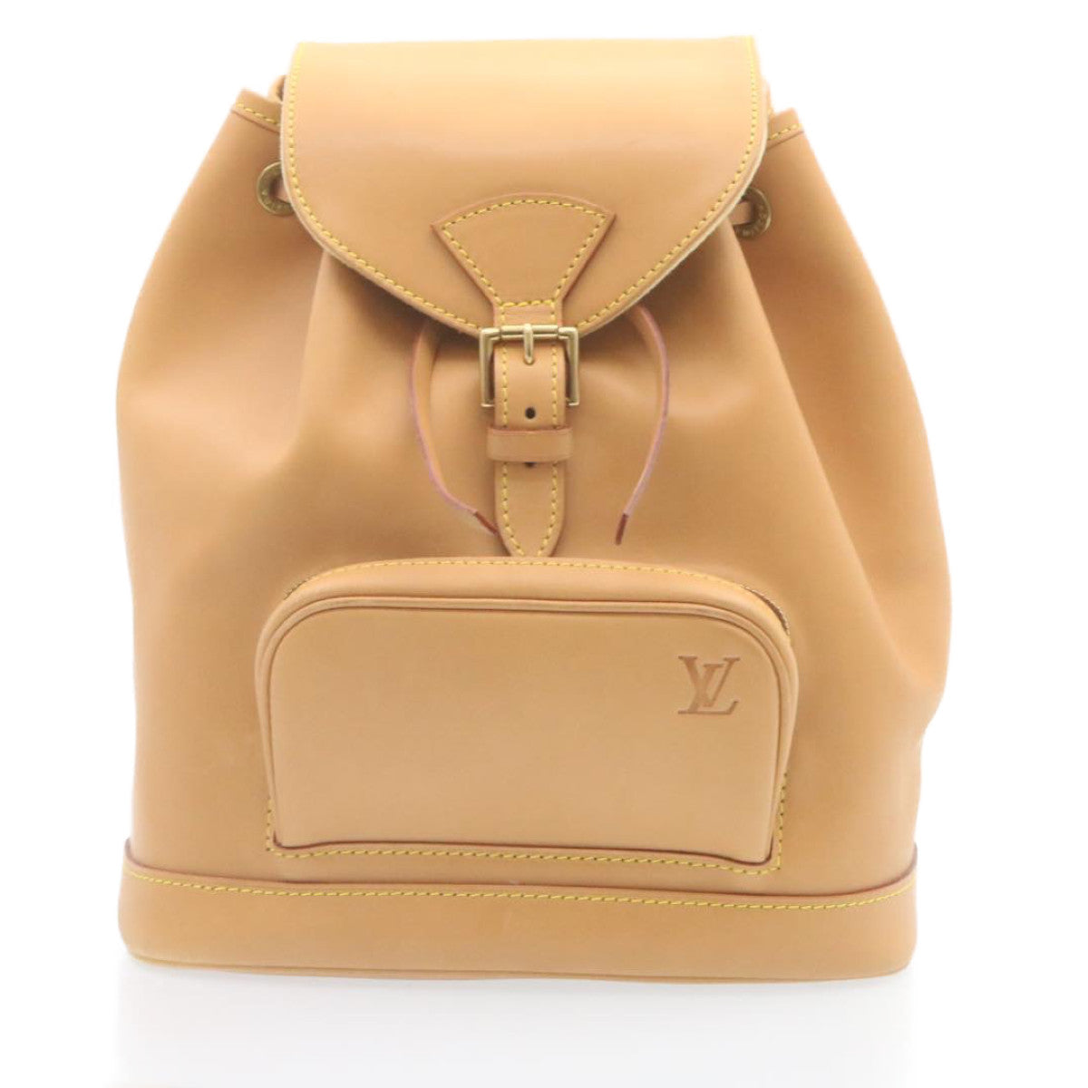 LOUIS VUITTON Nomad Leather Montsouris MM ShoulderBag SP order Beige Auth 28931A