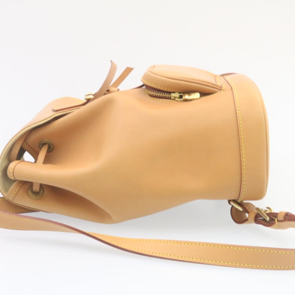 LOUIS VUITTON Nomad Leather Montsouris MM ShoulderBag SP order Beige Auth 28931A