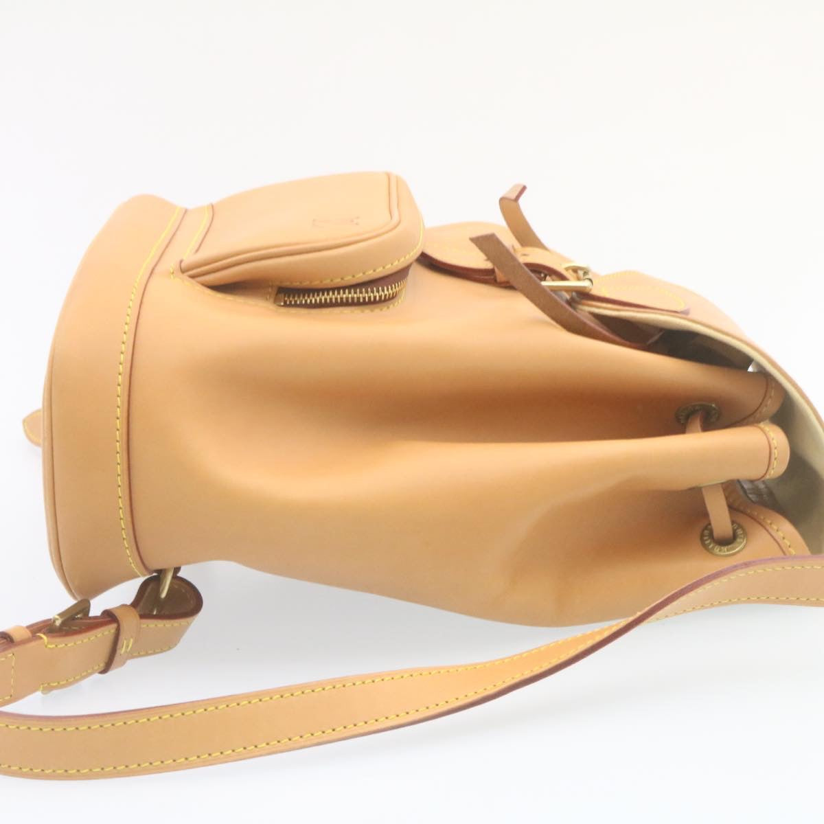 LOUIS VUITTON Nomad Leather Montsouris MM ShoulderBag SP order Beige Auth 28931A
