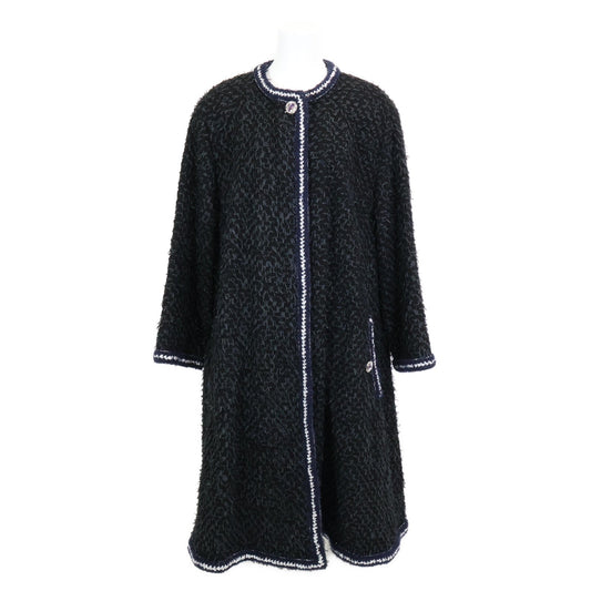 Chanel 22AW P73170V64561 Bijou Button Rayon Long Coat