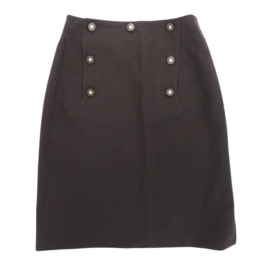 Chanel Coco Mark Button Skirt