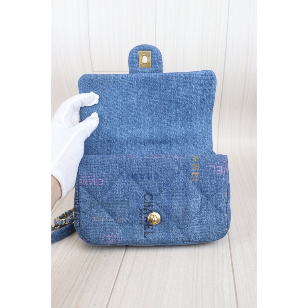 Rank A ｜ CHANEL Denim Small Flap Chain Shoulder ｜23102819