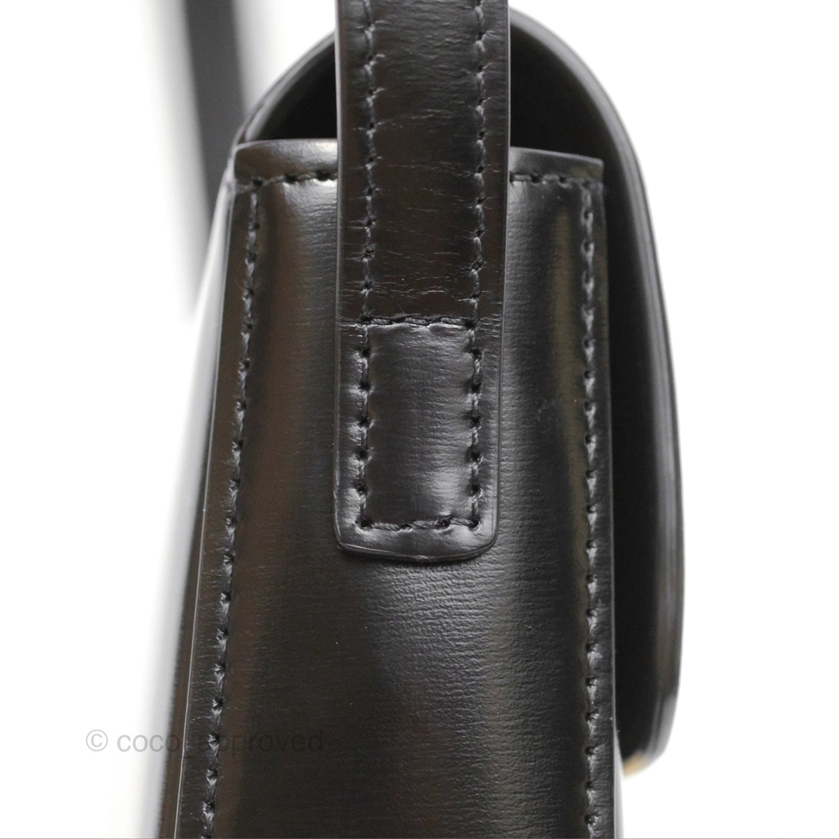 Celine Triomphe Shoulder Bag Black Calfskin