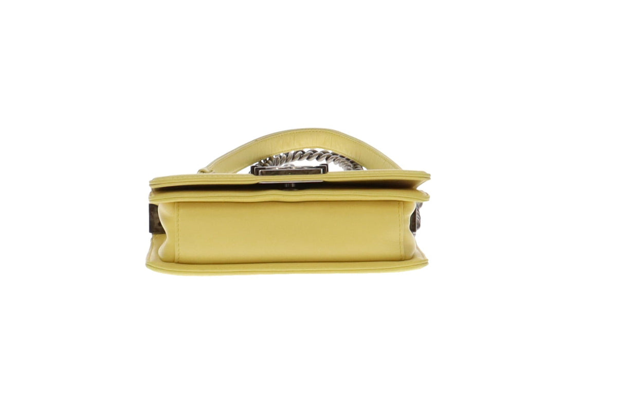 Chanel Yellow Leather and Stingray Small Boy Bag 2012