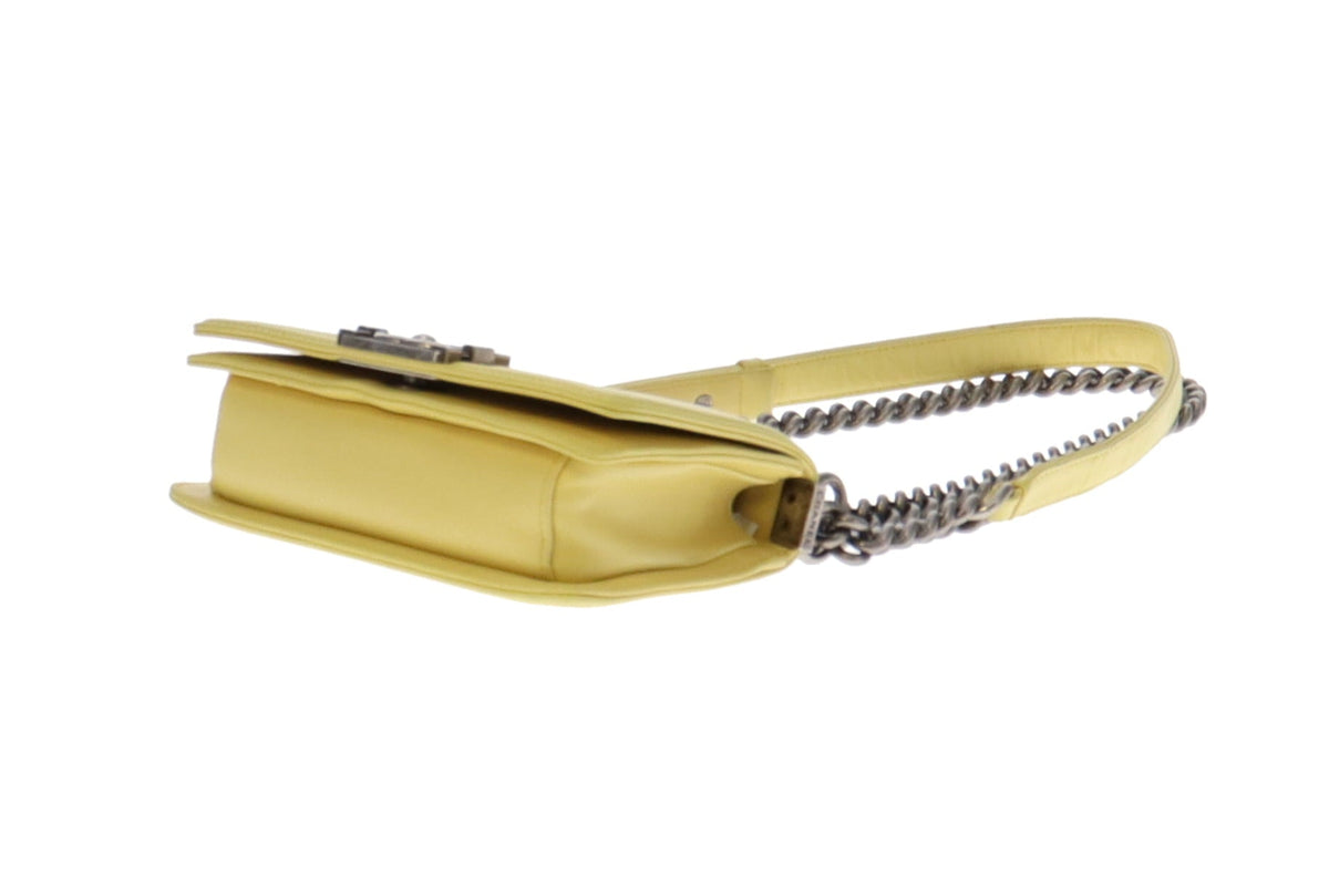 Chanel Yellow Leather and Stingray Small Boy Bag 2012