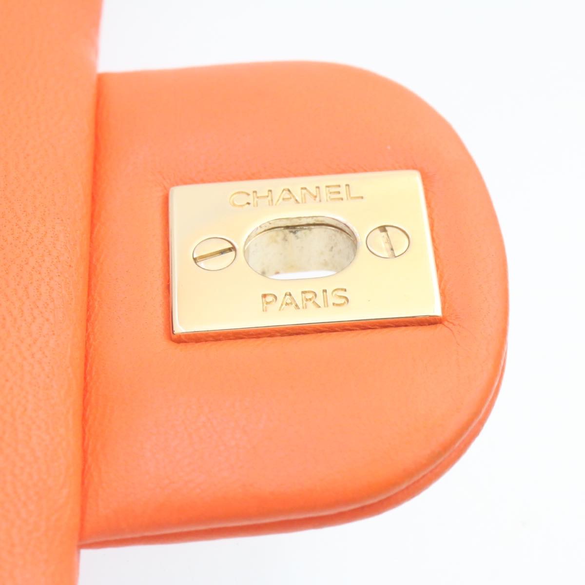 Top Quality Chanel Matelasse Mini Chain New Classic Shoulder Bag Lamb Skin Orange CC 29106A