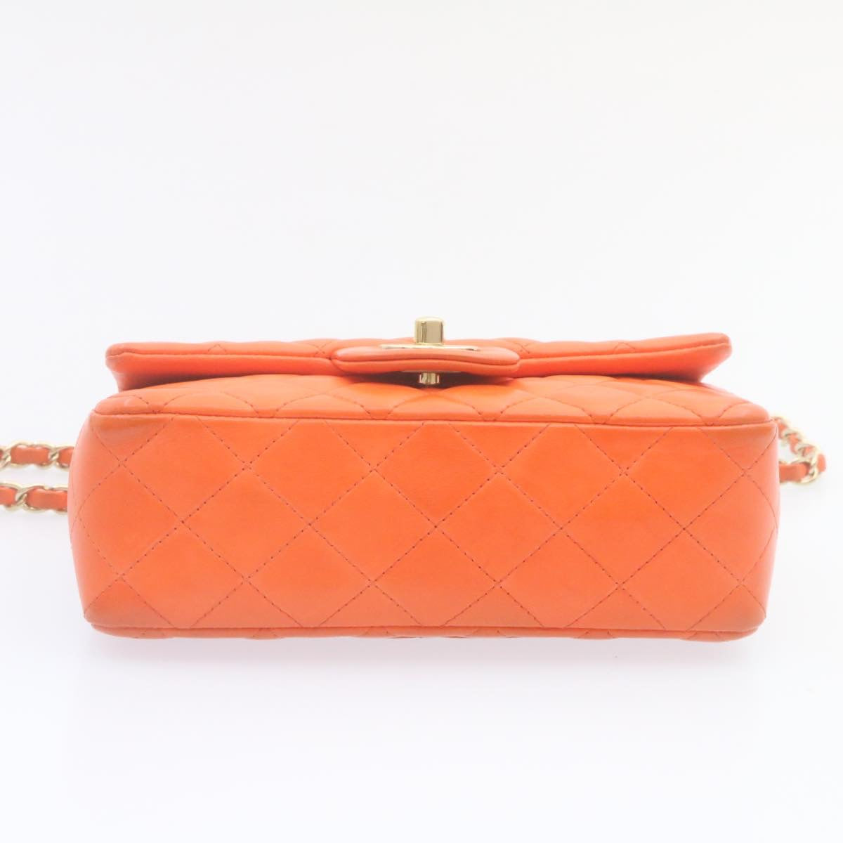 Top Quality Chanel Matelasse Mini Chain New Classic Shoulder Bag Lamb Skin Orange CC 29106A