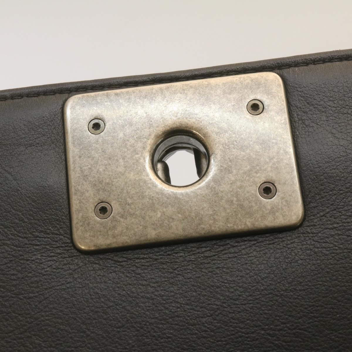 Top Quality Chanel Matelasse Boy  Chain Shoulder Bag Lamb Skin Black CC Auth 29190A
