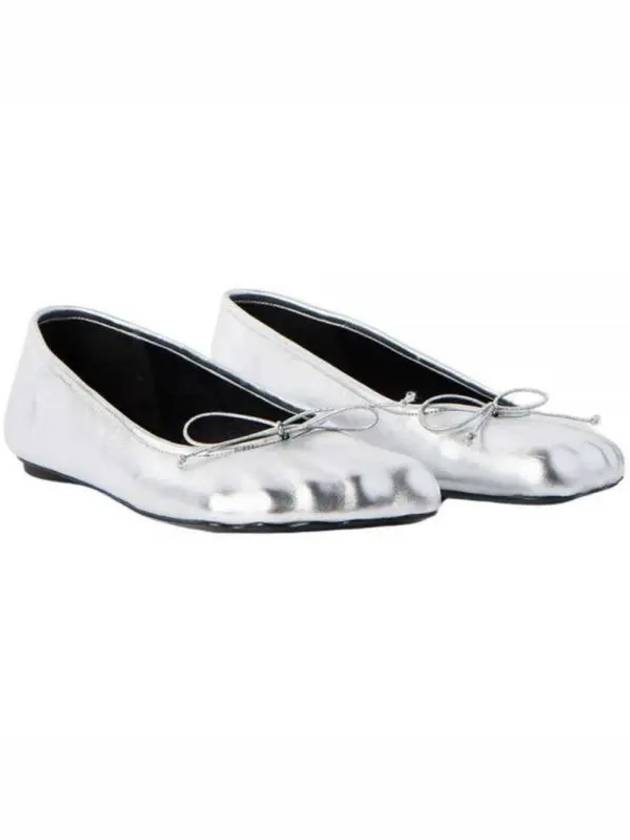 Luxury Balenciaga  Anatomic Metallized Ballerina Silver