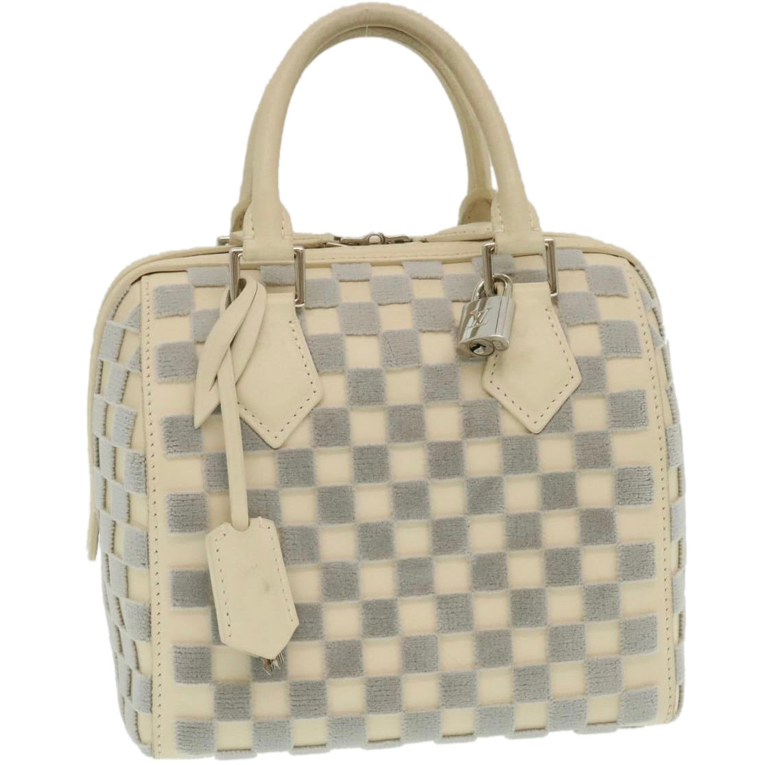 LOUIS VUITTON Damier Cubic Speedy Cube PM Hand Bag White M48909 LV Auth 29243A