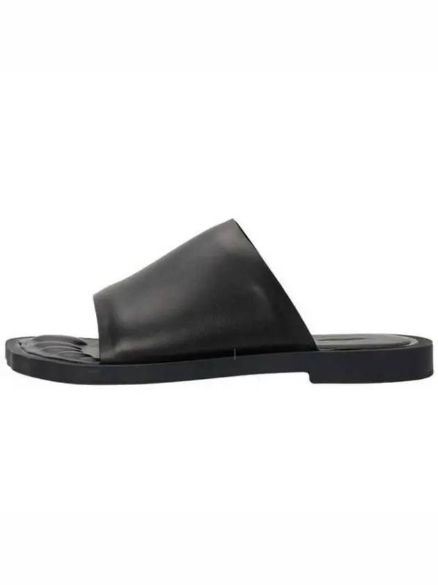 Luxury Balenciaga  Leather Slippers Black