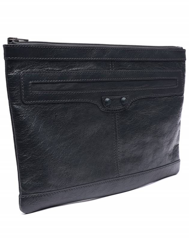 Luxury Balenciaga  Classic Clip Clutch Bag Grey