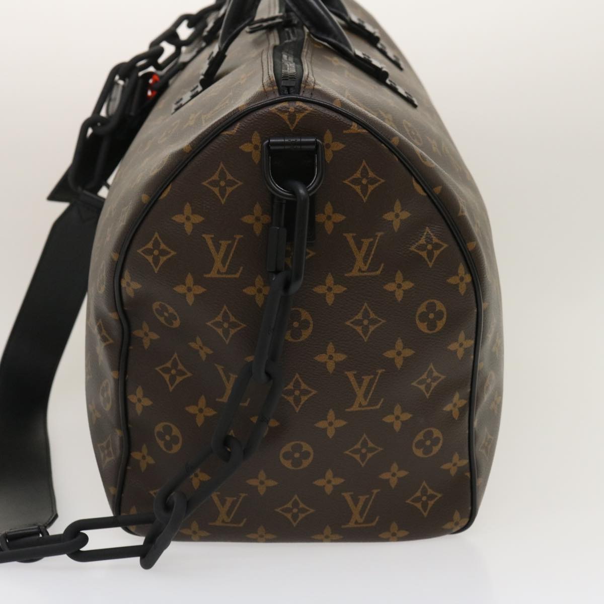 LOUIS VUITTON Monogram Virgil Abloh Keepall Band 50 BostonBag M44471 Auth 29582A