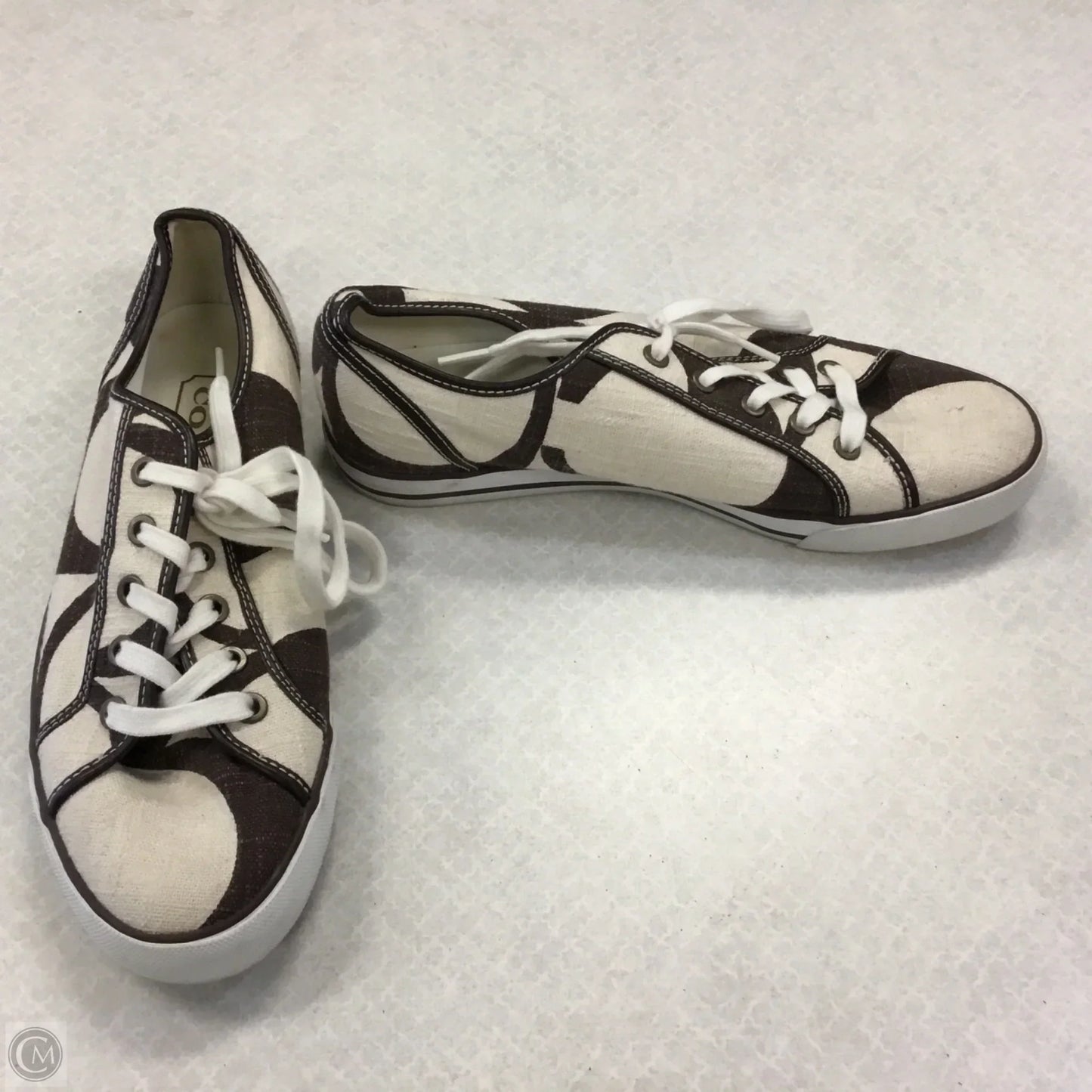 Shoes Designer By Coach In Brown & Cream, Size: 10