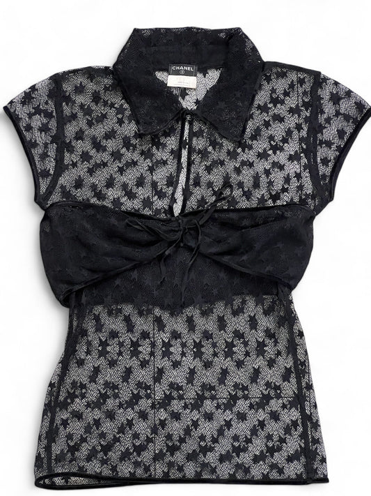 Chanel - T-Shirt en dentelle T36