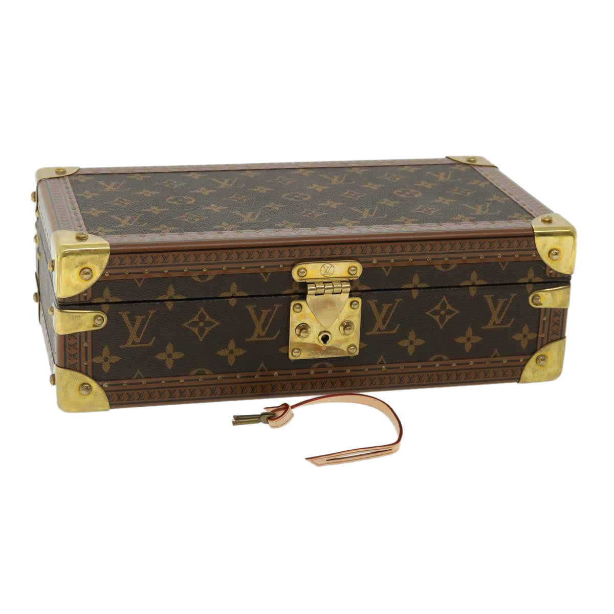 LOUIS VUITTON Monogram Coffret 8 Montor Trunk Watch case M20016 LV  29887A