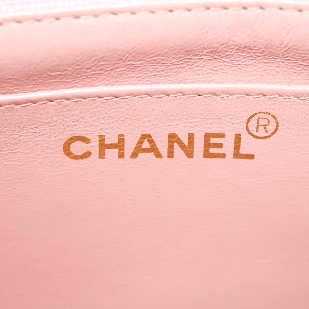 Top Quality Chanel Matelasse Turn Lock Chain Diana Shoulder Bag Canvas Pink CC Auth 29889A