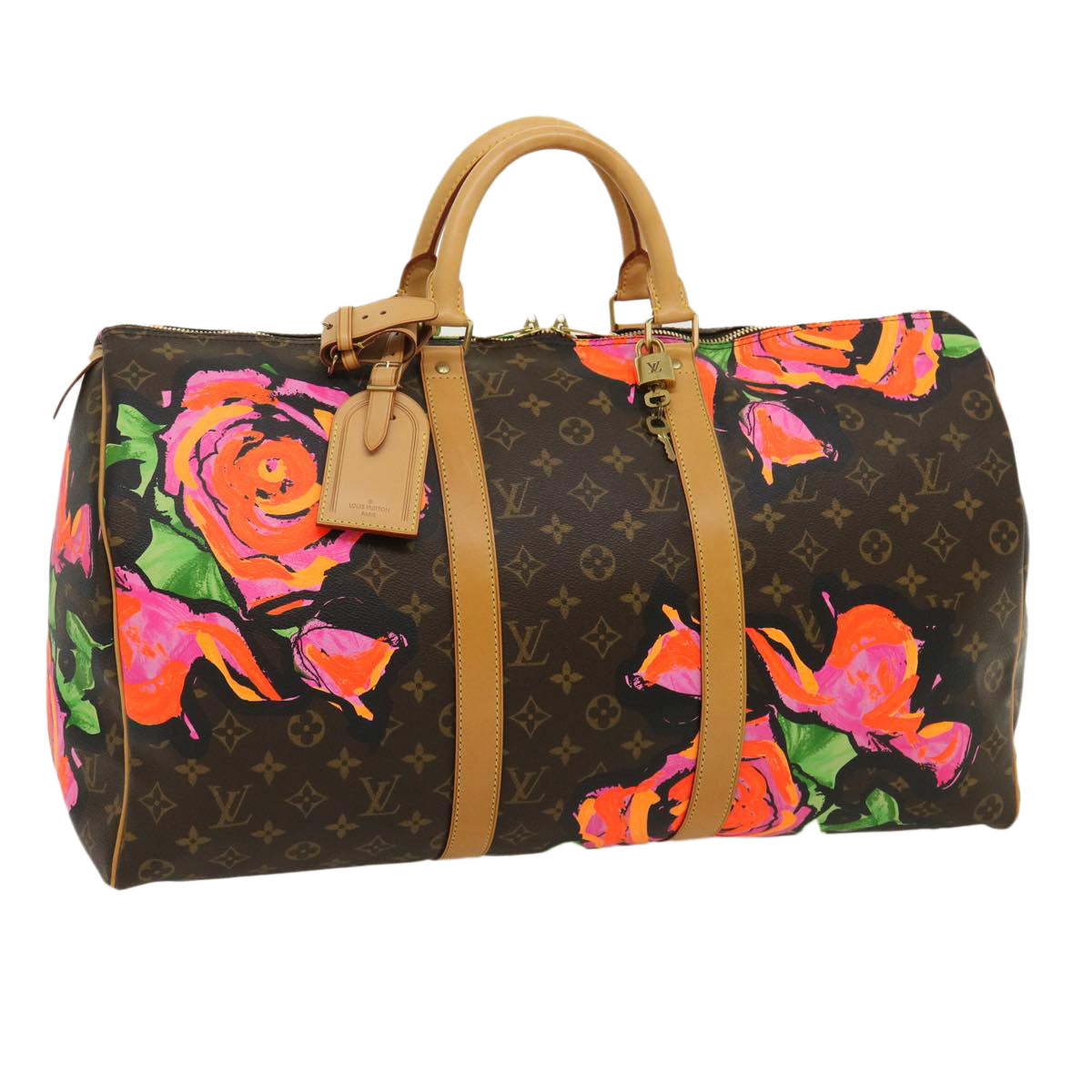 LOUIS VUITTON Monogram Rose Keepall 50 Boston Bag M48605 LV  29944A