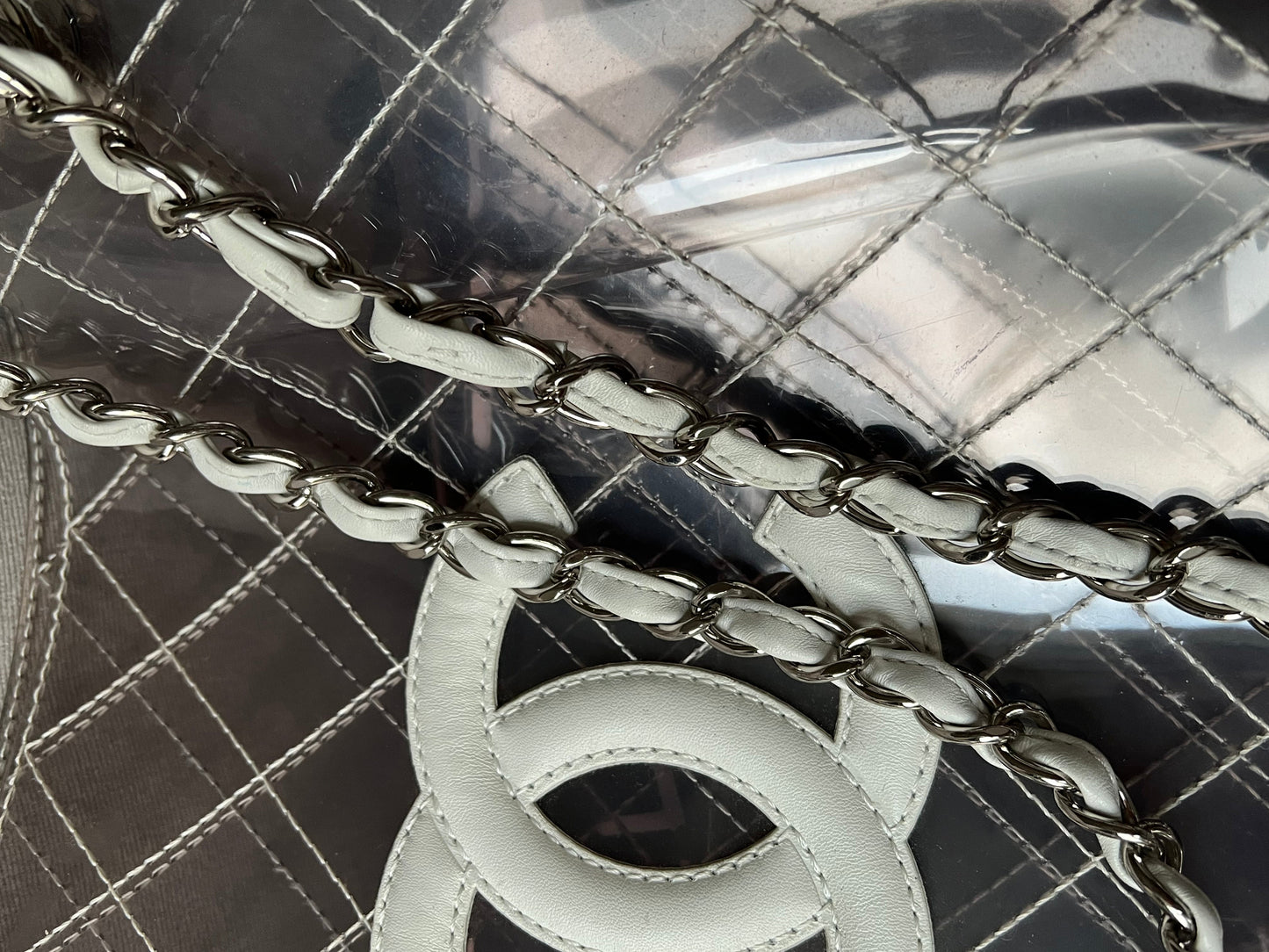 Chanel Quilted Large See Through CC Tote