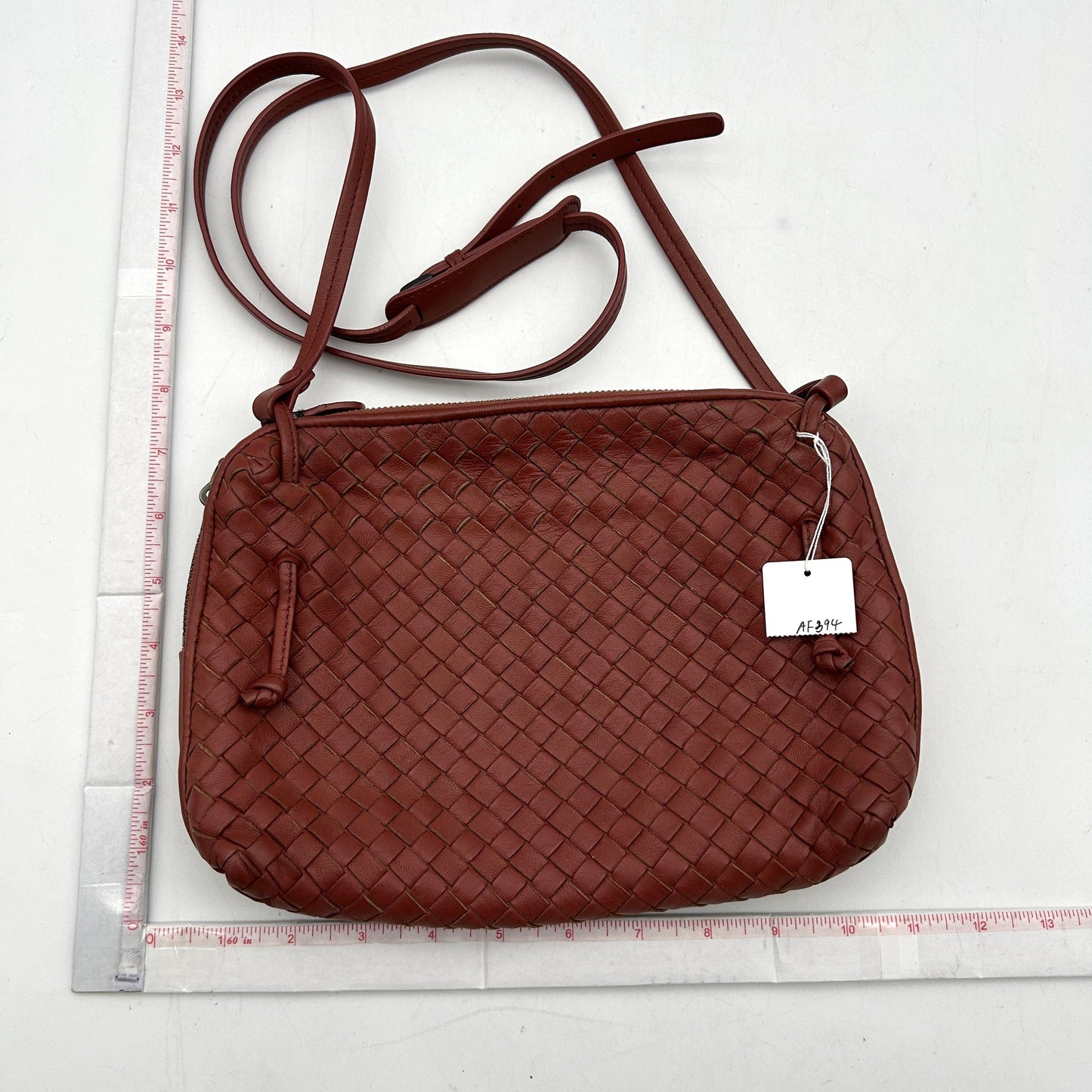 Bottega Veneta Intrecciato Nodini - Burgundy Crossbody Bags, Handbags AF394