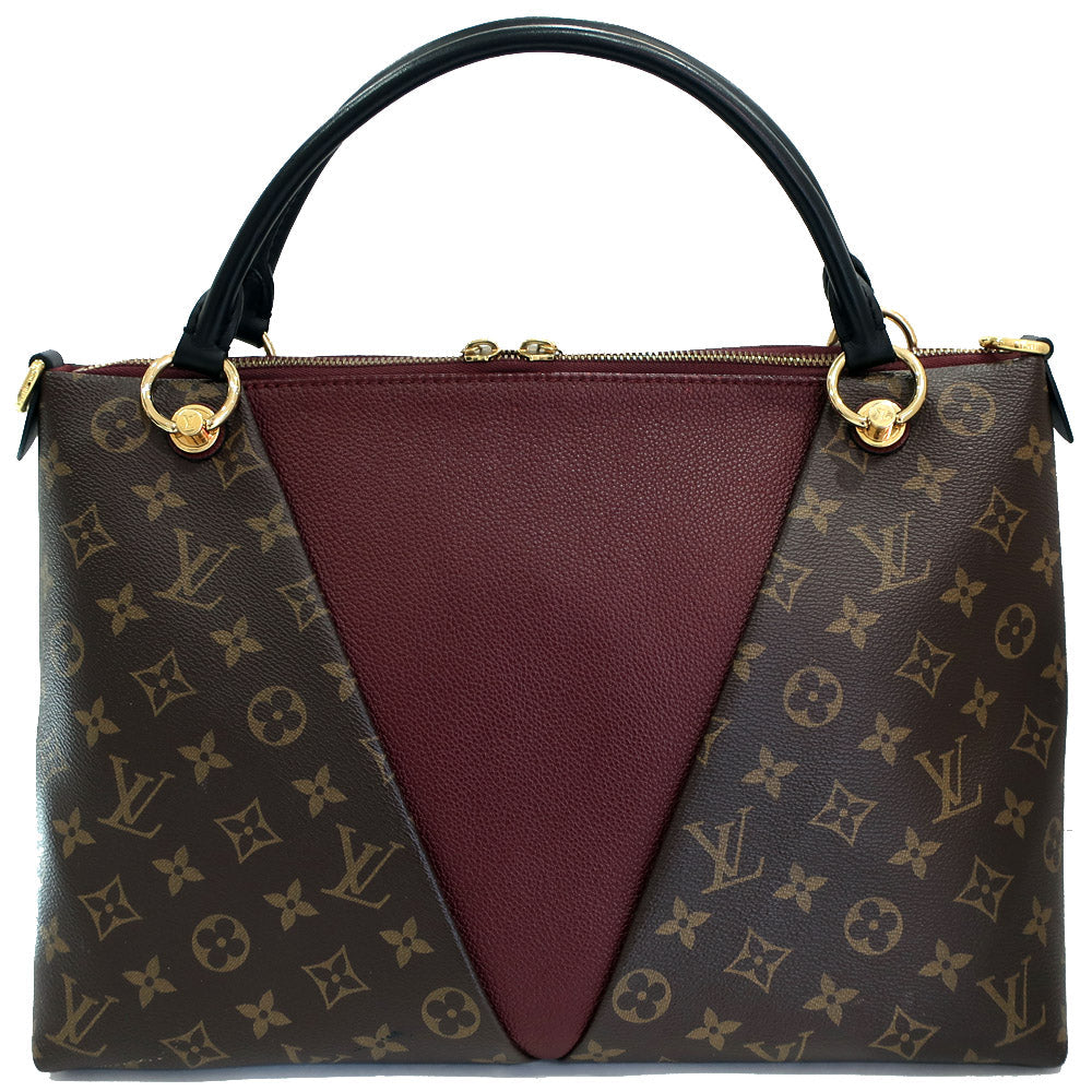 Louis Vuitton V Toot MM M43949 Monogram 2w Toot Bag Shoulder Brown Bordeaux  Female