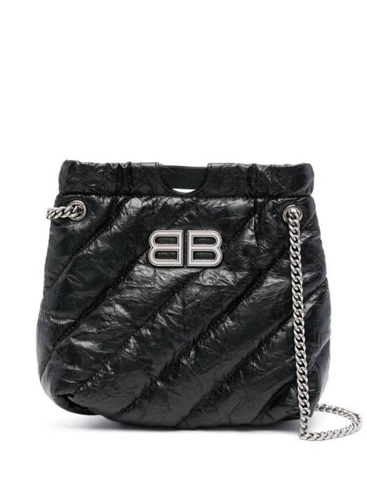Luxury Balenciaga  Extra Small Crush Tote Bag Black