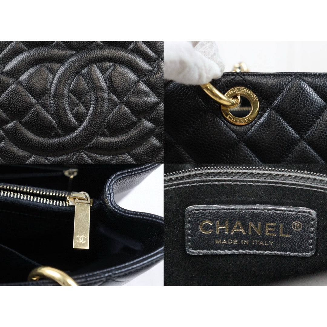 Very Good ( Rank A) ｜ CHANEL Matrasse GST Chain Tote Bag Caviar Skin Black  Made In 2014-2015 Year｜S25032602