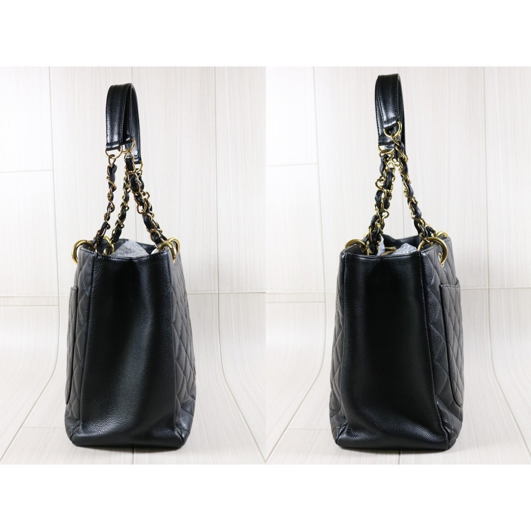 Rank A ｜ CHANEL Matrasse GST Chain Tote Bag Caviar Skin Black  Made In 2006-2008 Year｜S24031805