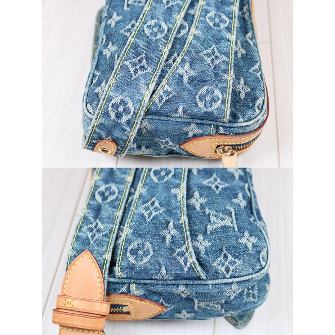 Rank AB ｜  LV Monogram Denim Waist Bag   ｜S24042204
