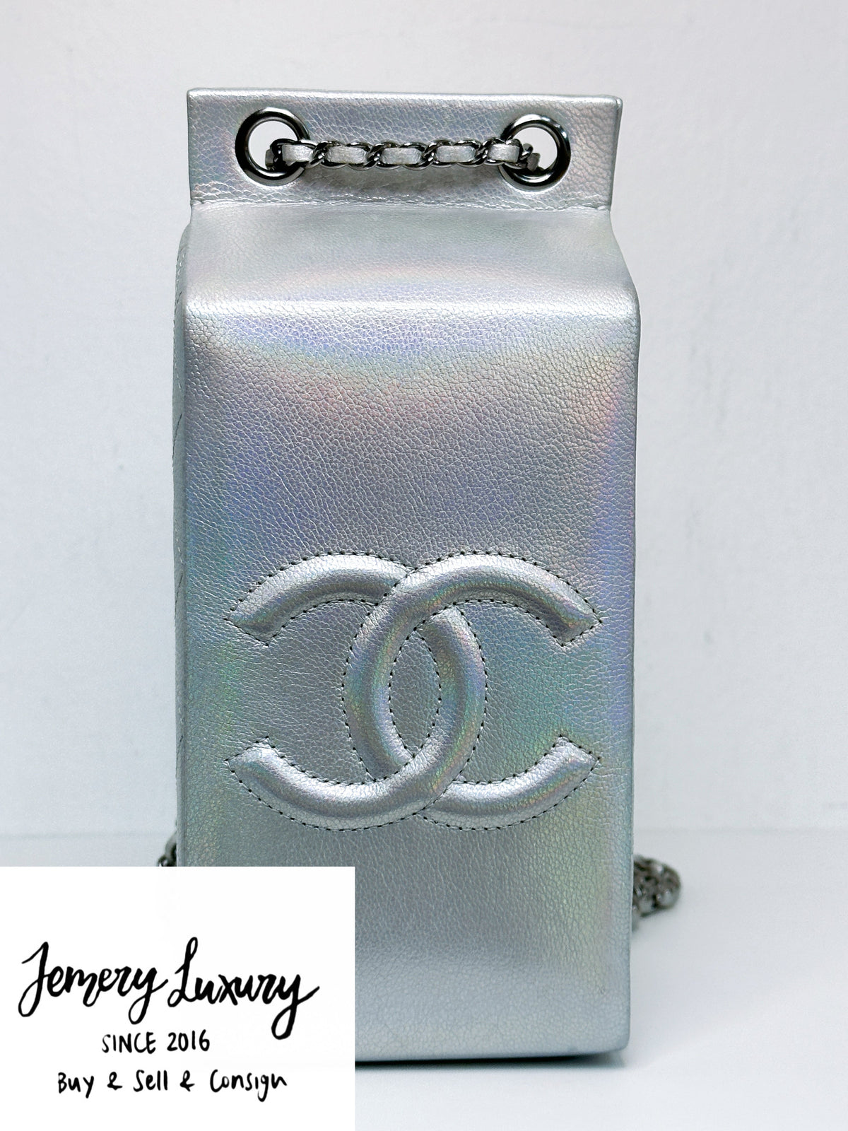 CHANEL RARE LIMITED EDITION LAIT DE COCO MILK CARTON BAG 2009 holo