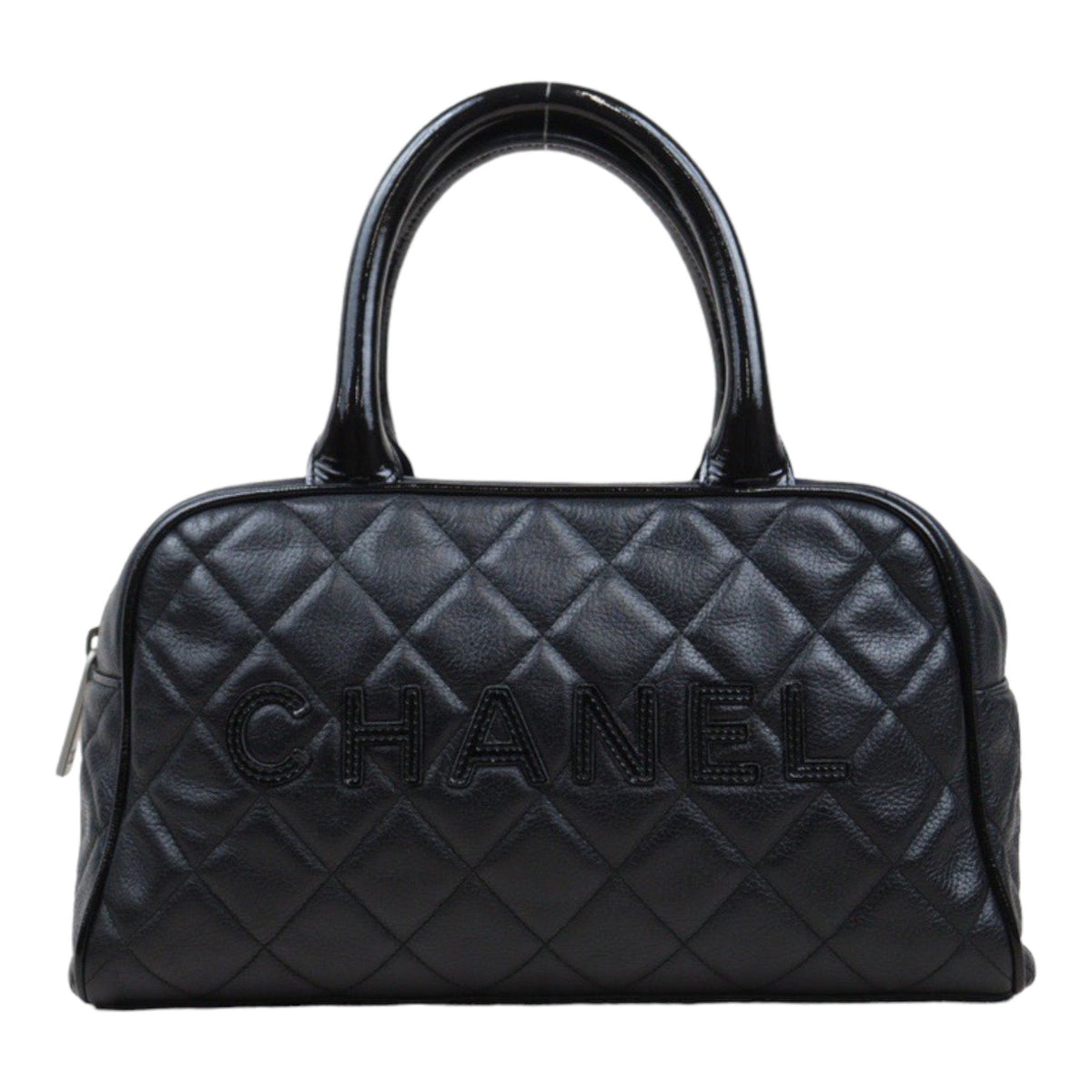 Rank AB｜ CHANEL Calf Skin Bowling Bag Hand Bag Made In 2000～2002Year｜24040802