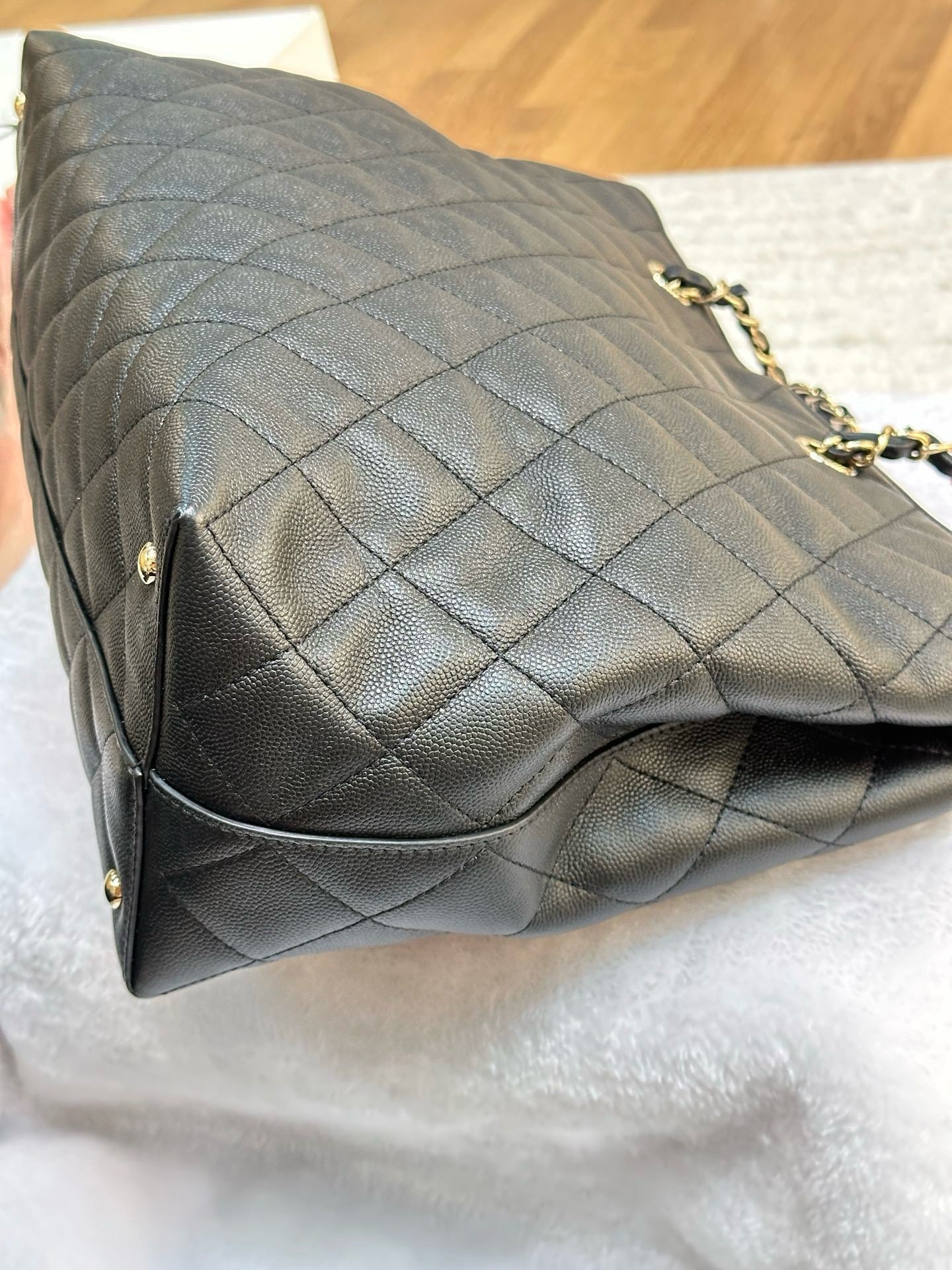Chanel Medium Classic CC Shopping Tote Quilted Calfskin