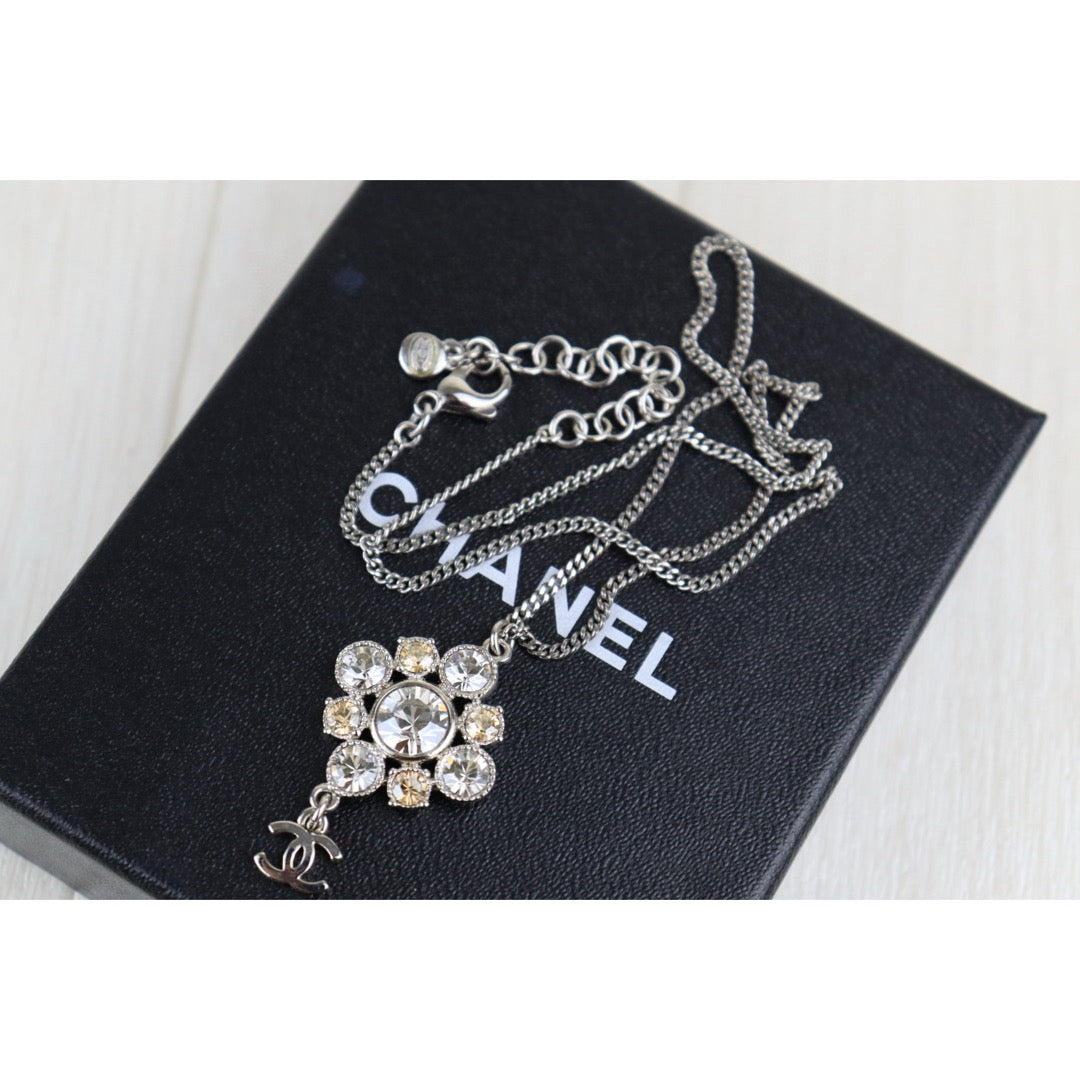 Very Good ( Rank A) ｜CHANEL COCO Mark Colorblock Rhinestone Chocker Necklace｜H25011109
