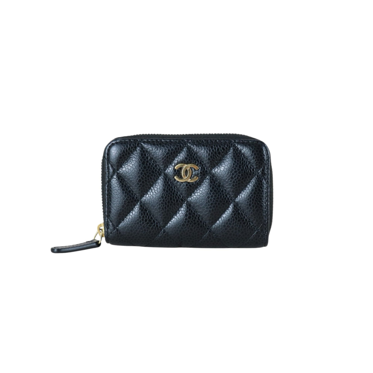 Very Good ( Rank A) ｜CHANEL Caviar Skin Calf Leather Coin Purse Black Made In 2017~2018 Year｜X25060310
