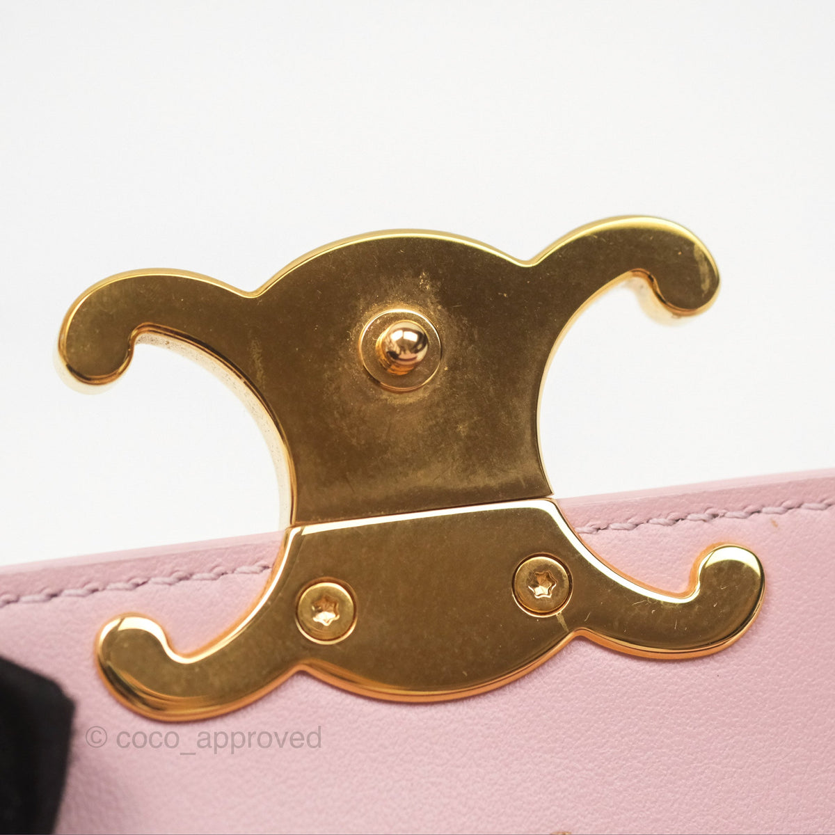 Celine Mini Triomphe Shiny Calfskin Pink