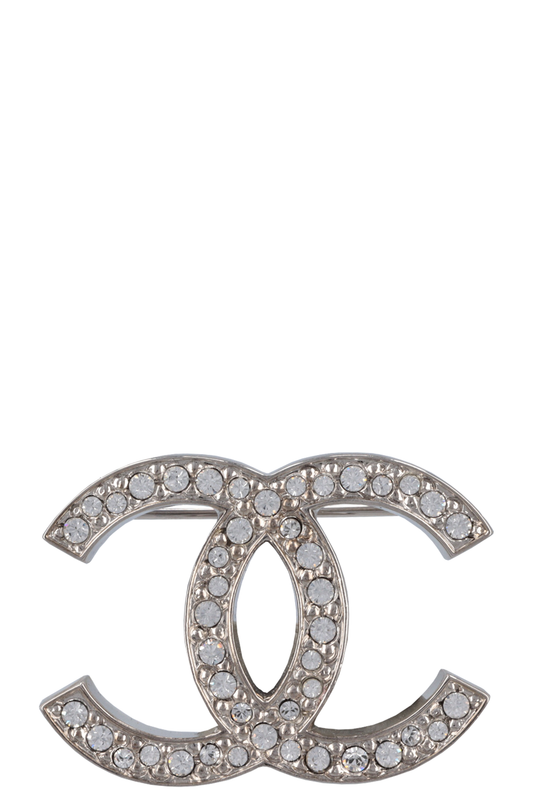CHANEL 2012 Crystal CC Brooch