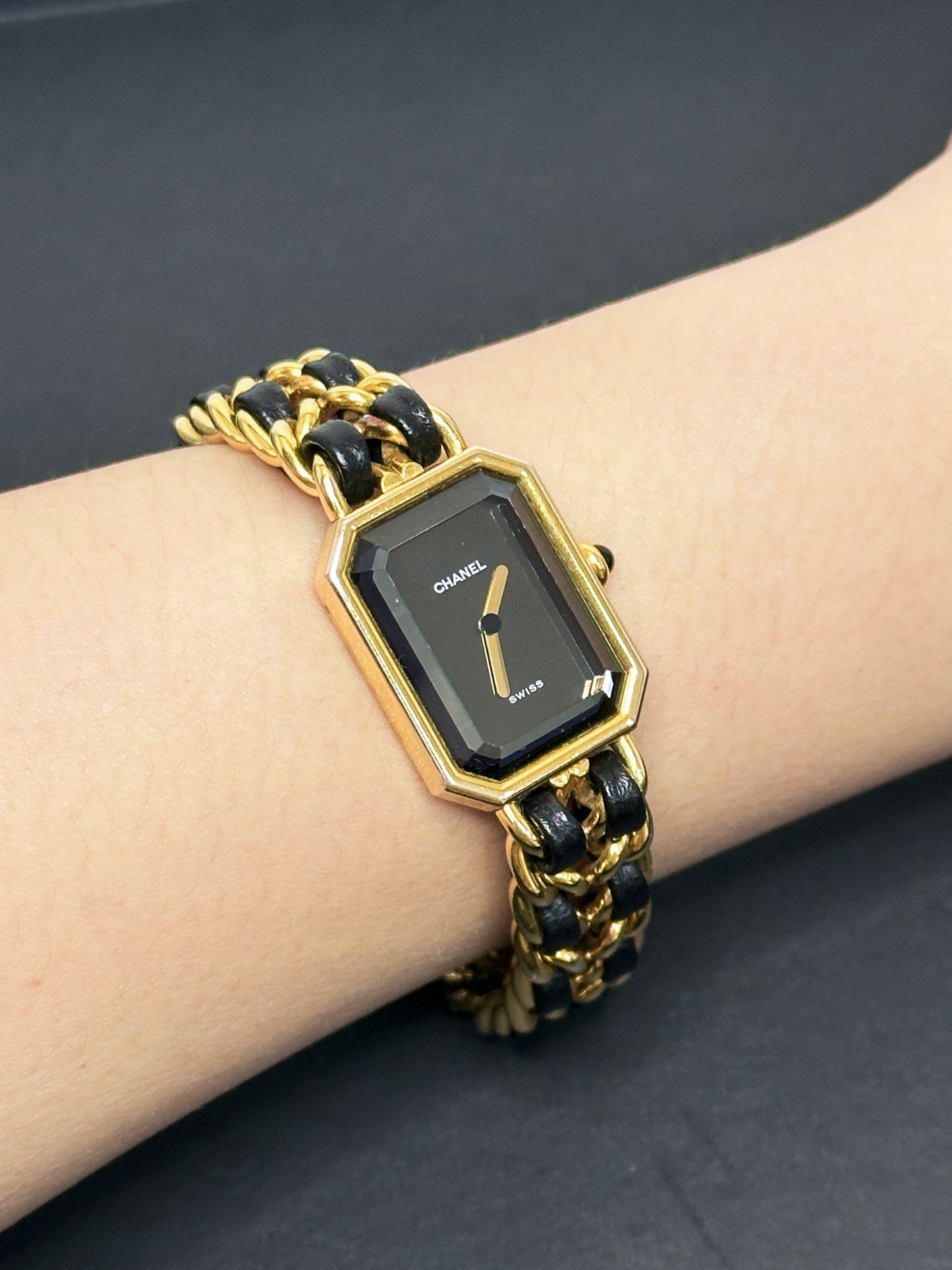 Chanel Premiere Quartz Watch Gold 1987 L size