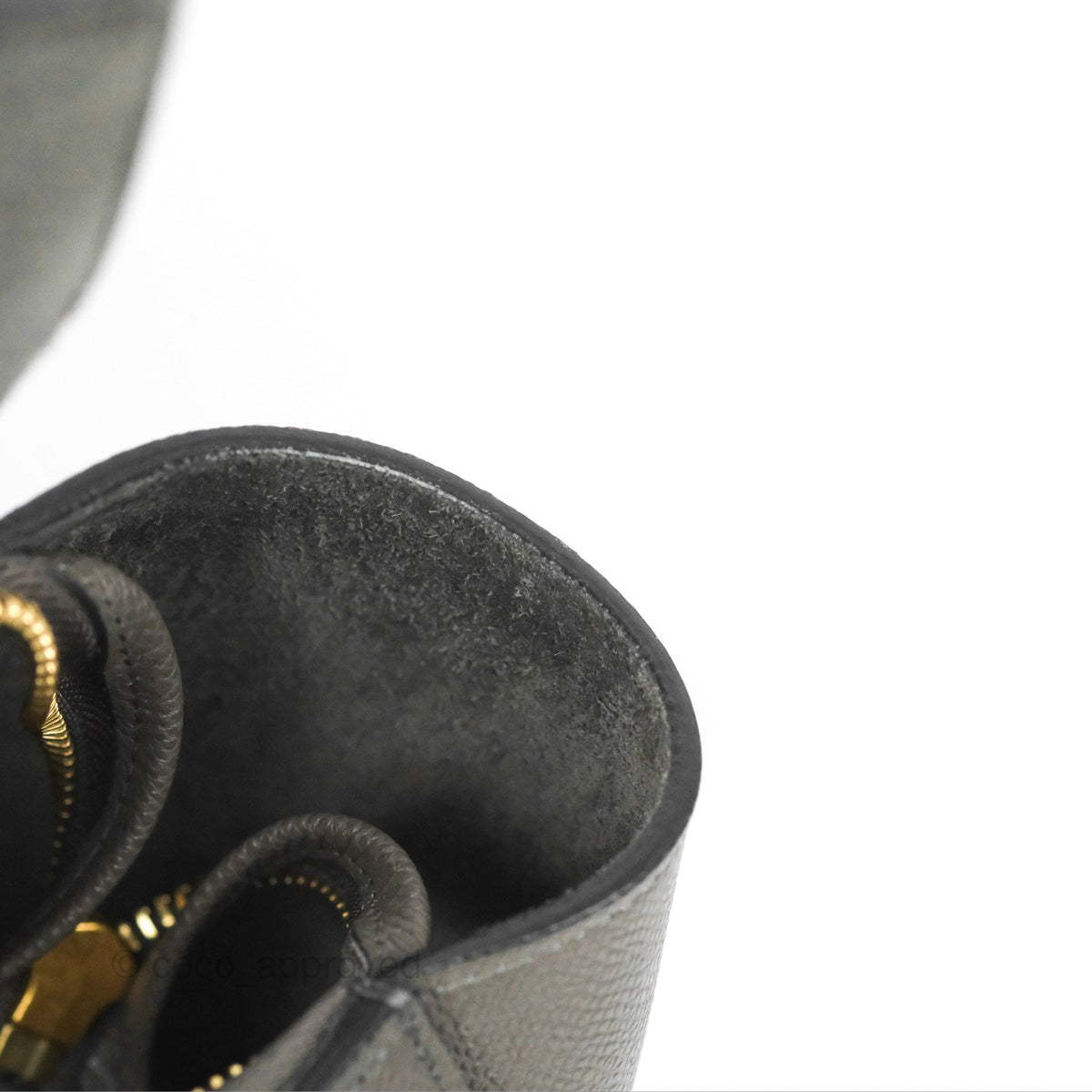 Celine Micro Belt Bag Grey Grained Calfskin Gold Hardware